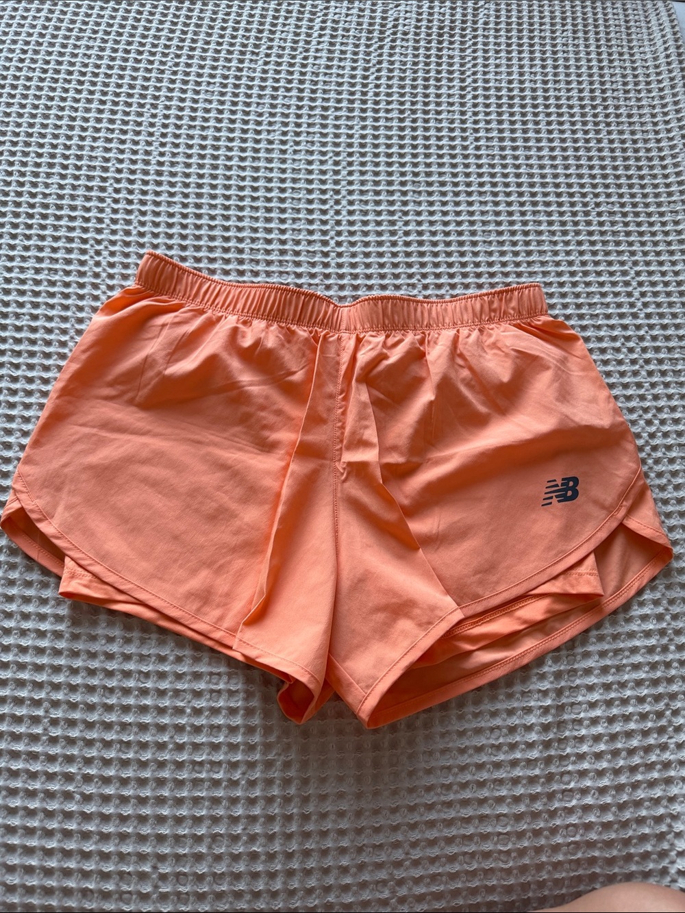 New Balance Women's Coral-Orange Athletic Shorts